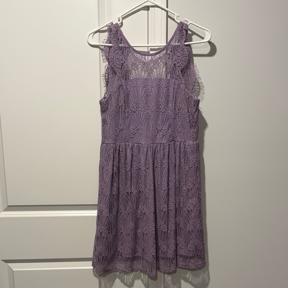 Elegant Purple Lace Women’s Dress